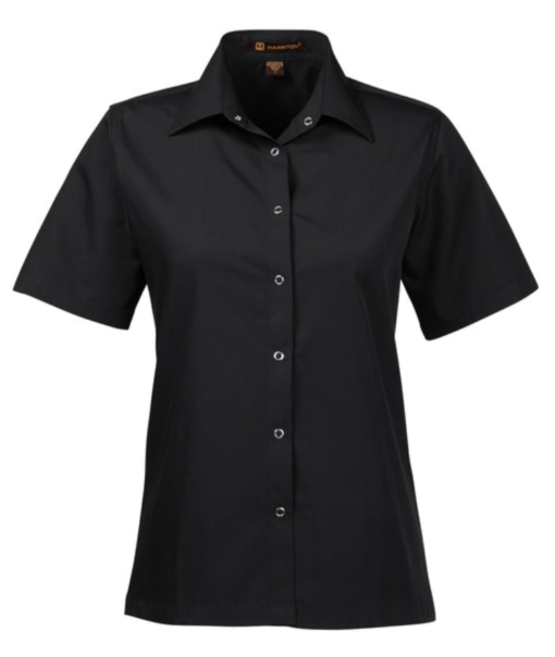 Harriton Ladies’ Advantage Snap Closure Short-Sleeve Shirt
