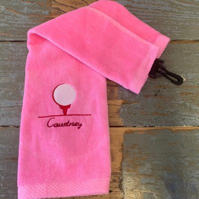 Personalized – Plush Velour Terry 100% Cotton Golf Towel
