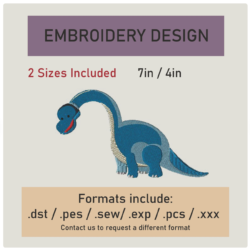 cute dinosaur embroidery Design. Machine Embroidery Design. cute dinosaur Pattern. Instant Download