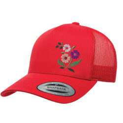 Adult 5-Panel Retro Trucker Cap – YP – with logo embroidered