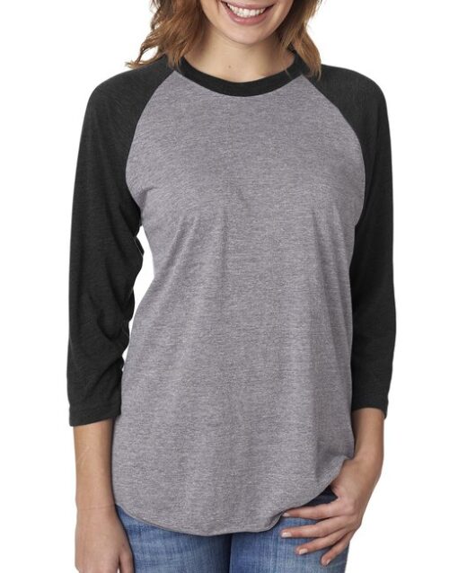 Unisex Triblend 3/4-Sleeve Raglan- full colour printing included